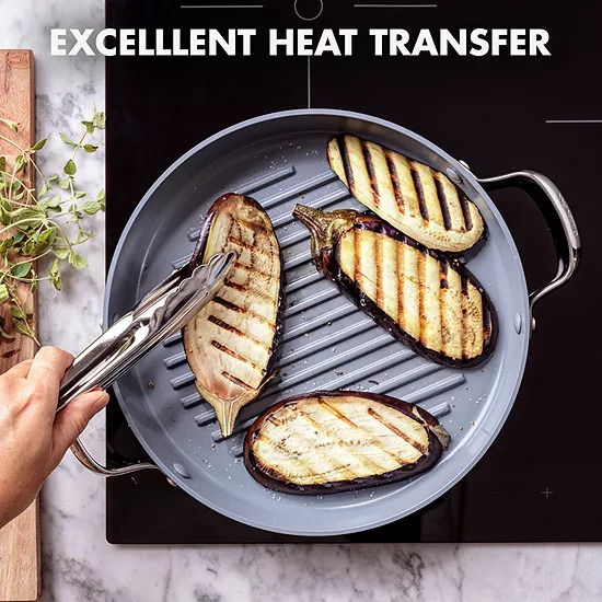 GreenPan Valencia Pro Aluminum Dishwasher Safe Grill Pan Good Home